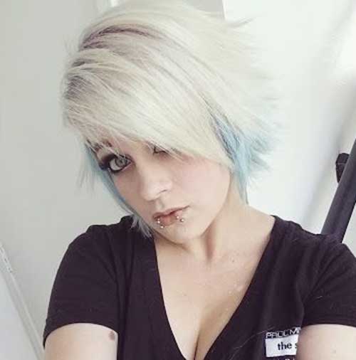 Kort punk Pixie blonde frisyrer