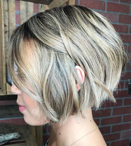 Ash Blonde, Blonde Short Balayage Shag