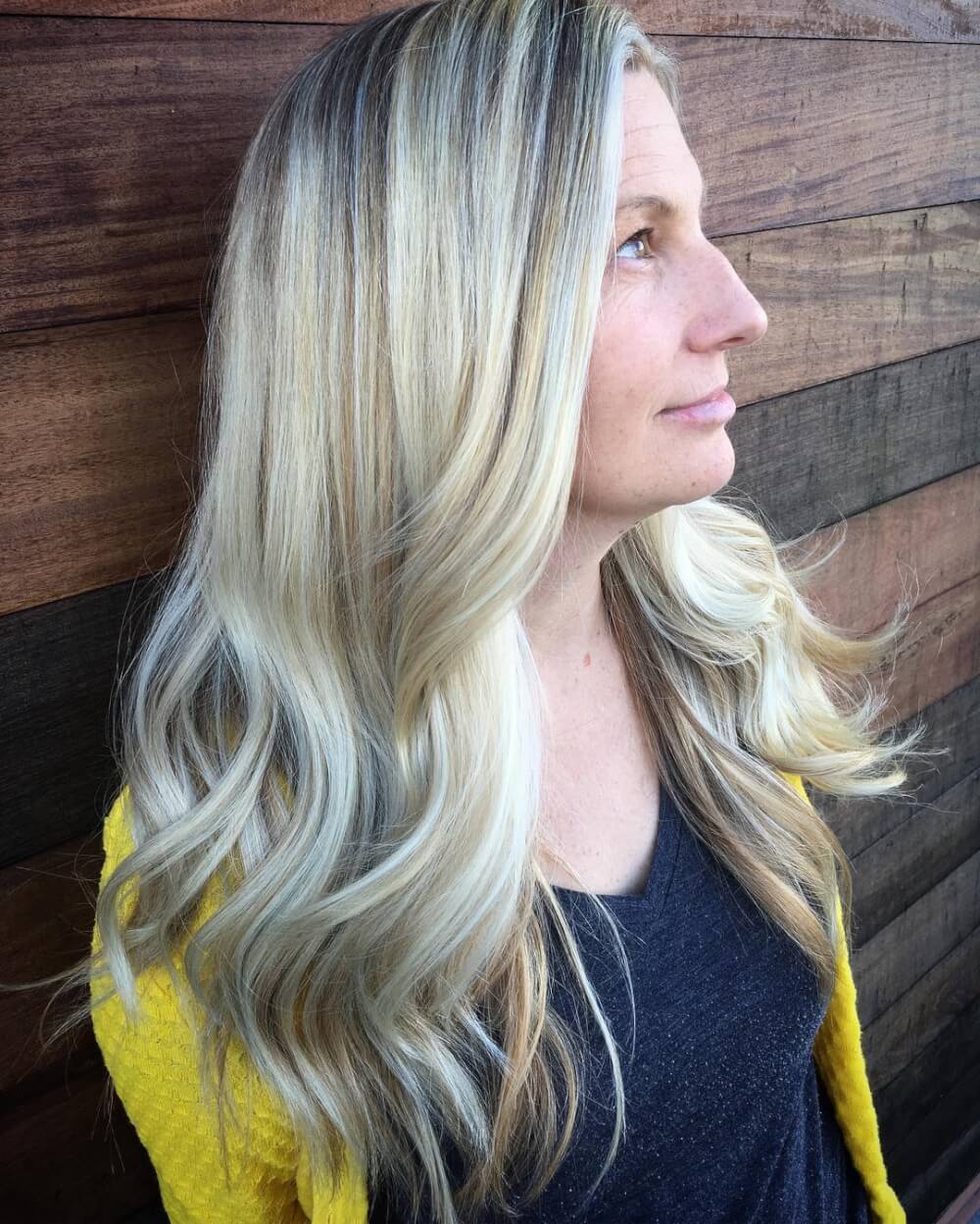 Icy Platinum Blonde Highlights