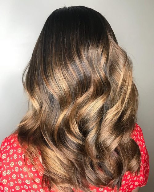 Sjokoladekaramell Balayage