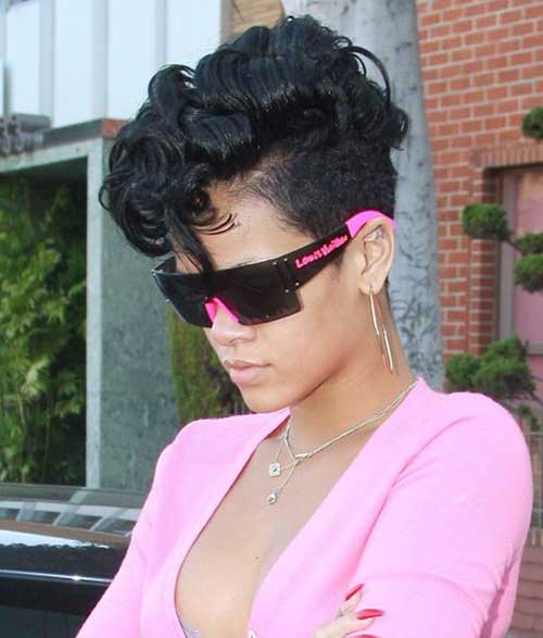 Rihanna Short Curly Hair-10