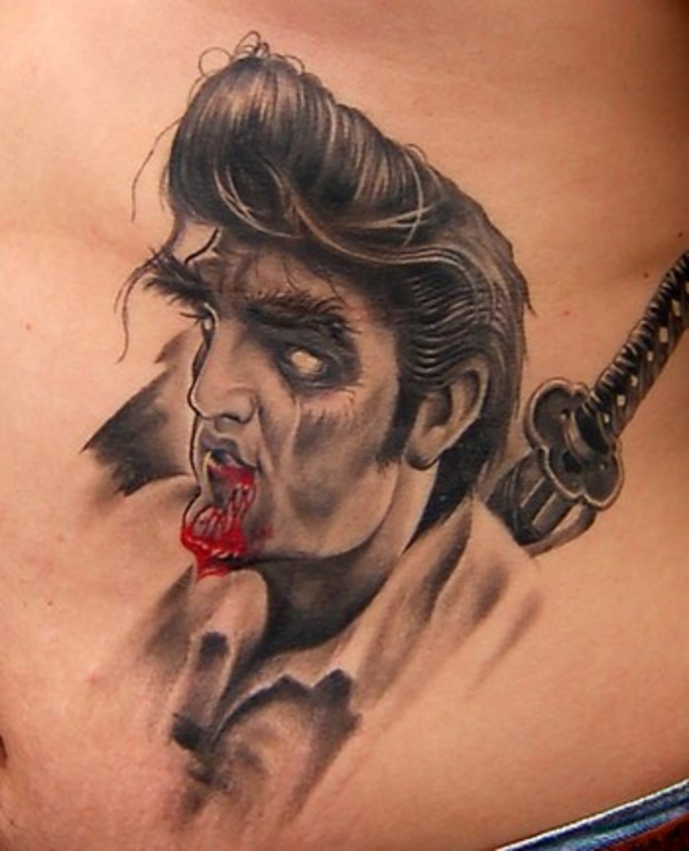 Zombie Elvis Tattoo